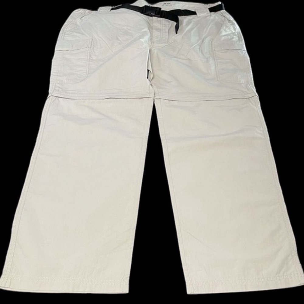 Mountain Club Mens Cement 40x30 Convertible Hiking Pants w/belt NWT